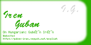 iren guban business card